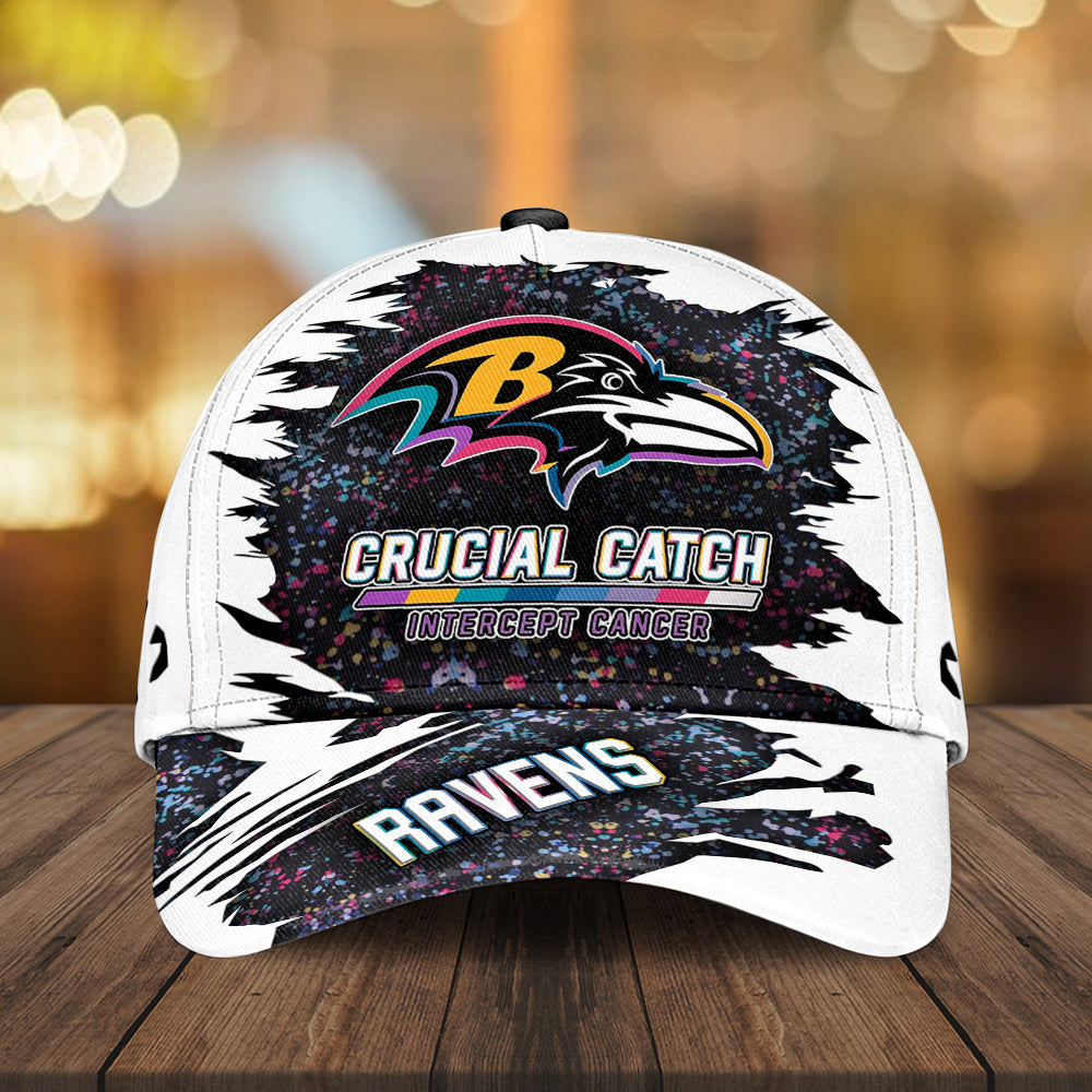 Baltimore Ravens x Crucial Catch Intercept Cancer Classic Cap 