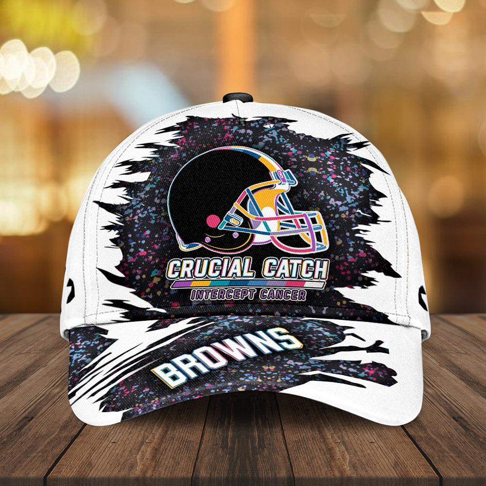 Cleveland Browns x Crucial Catch Intercept Cancer Classic Cap 