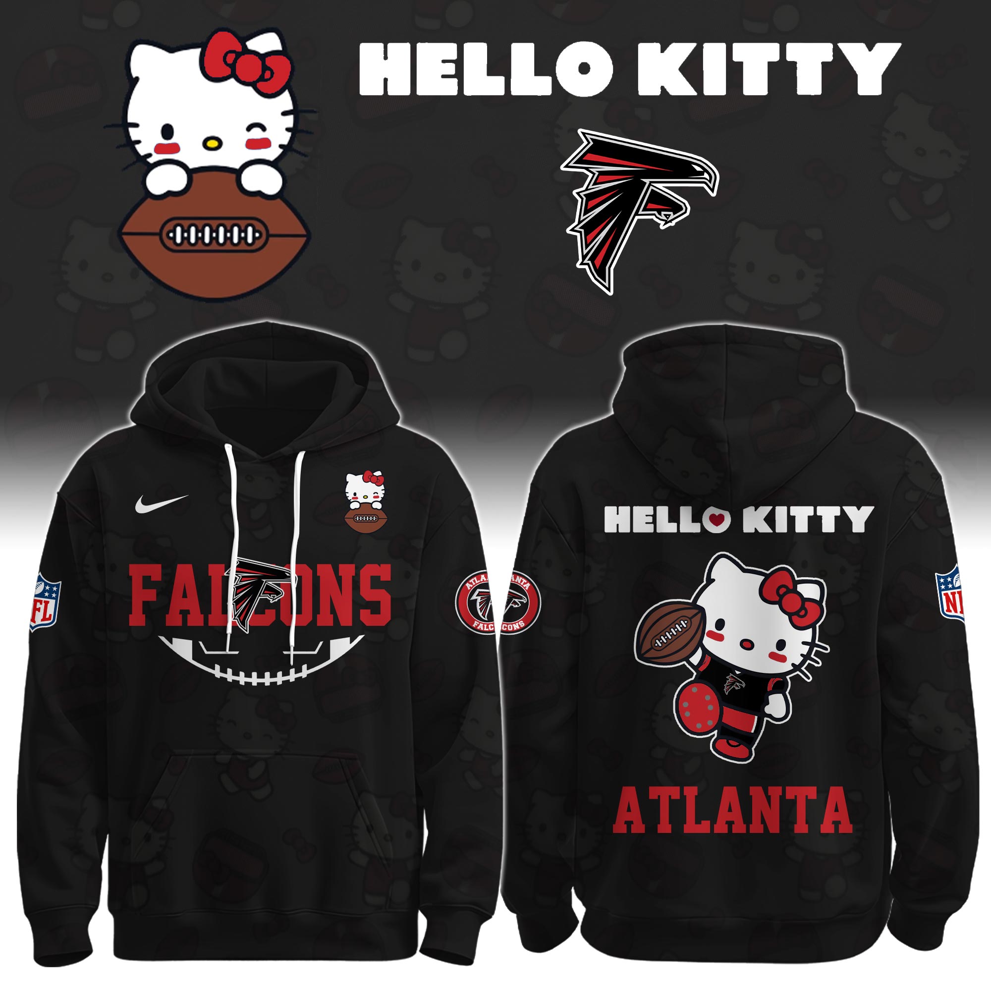 ATL Falcons Special Hello Kitty Limited Edition Hoodie