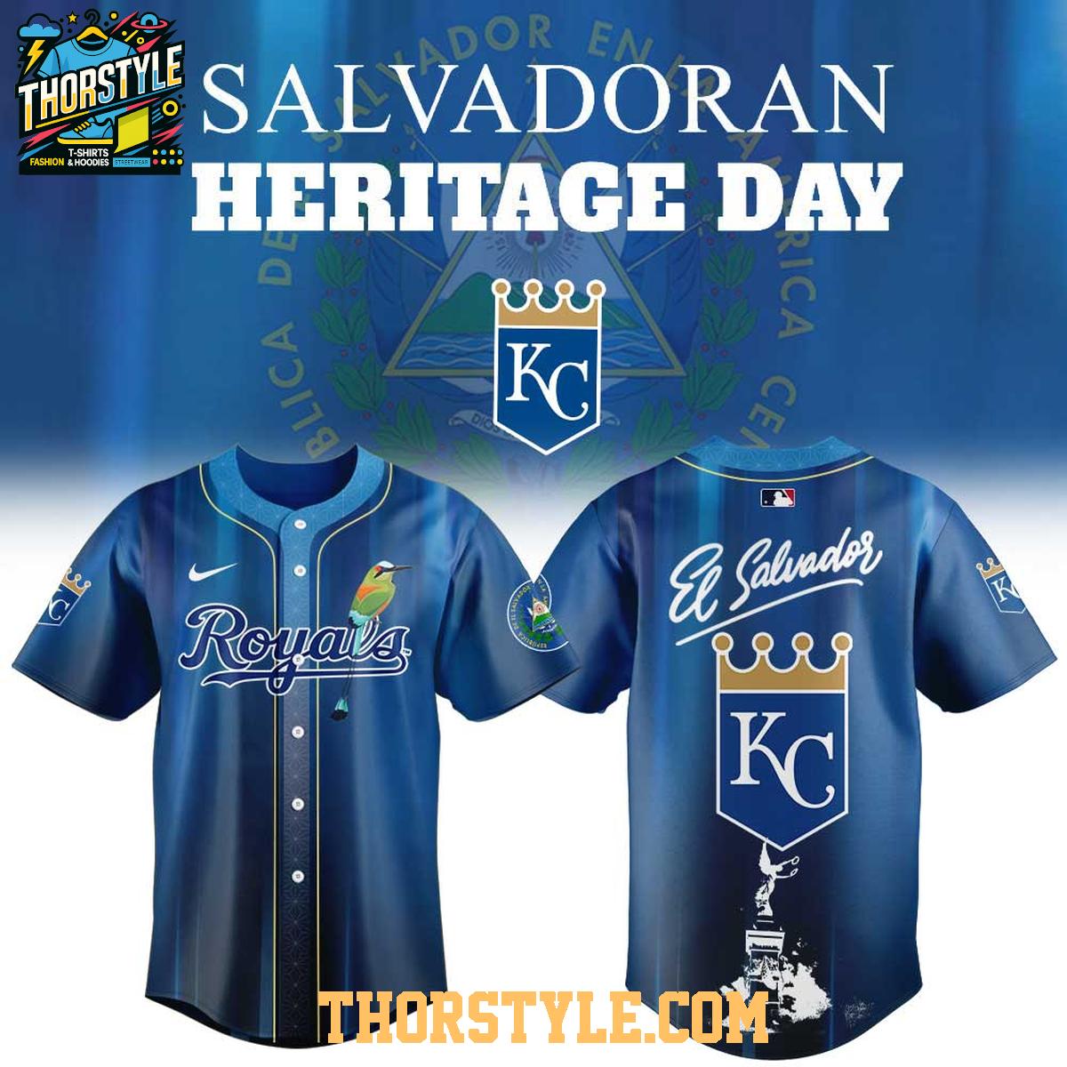 Kansas City Royals Salvadoran Heritage Day 2026 x MLB Baseball Jersey 