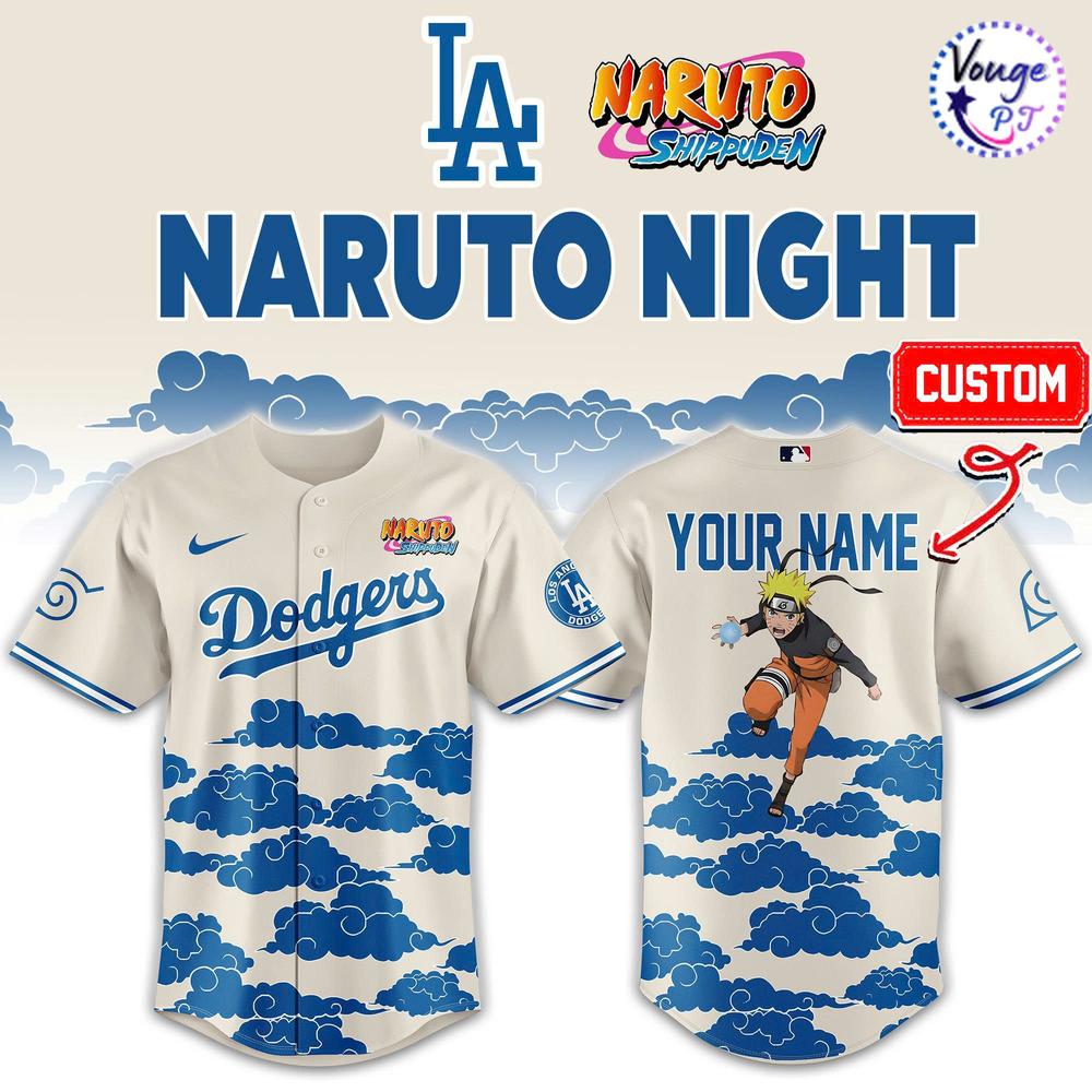 Los Angeles Dodgers NARUTO NIGHT Limited Edition Baseball Jersey 