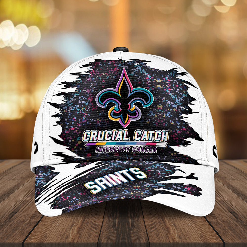 New Orleans Saints x Crucial Catch Intercept Cancer Classic Cap 