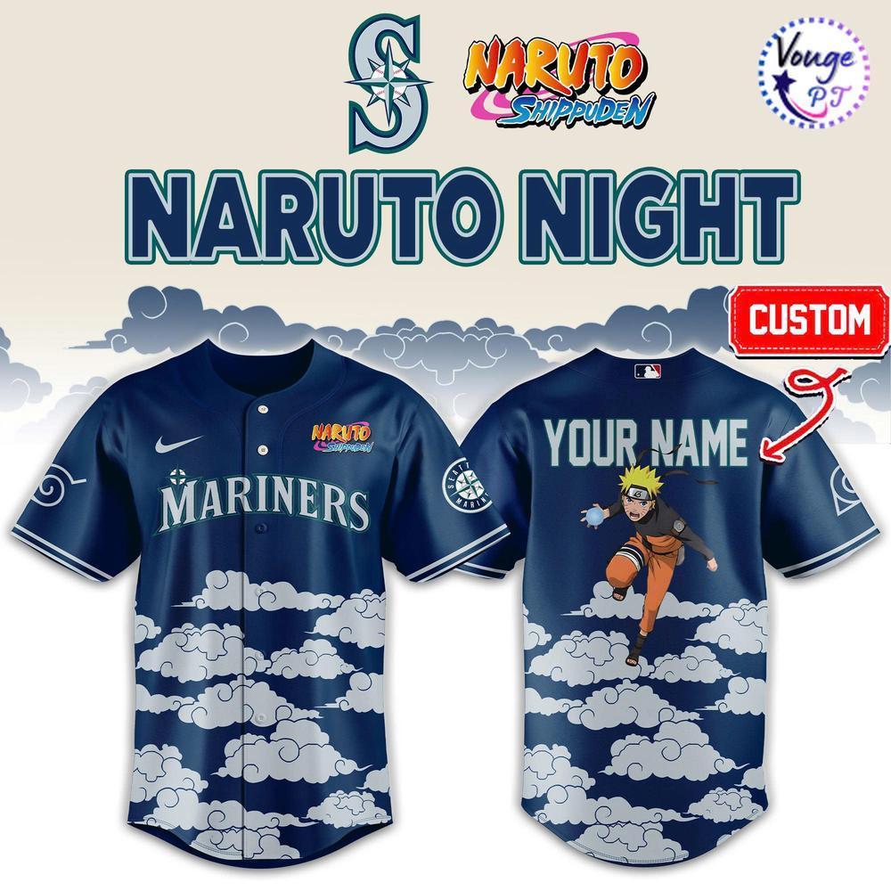 Seattle Mariners NARUTO NIGHT Limited Edition Baseball Jersey 