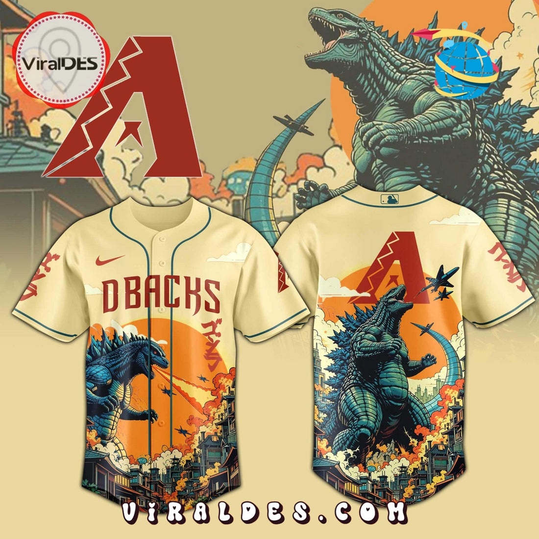 Arizona Diamondbacks Godzilla Limited Edition Jersey