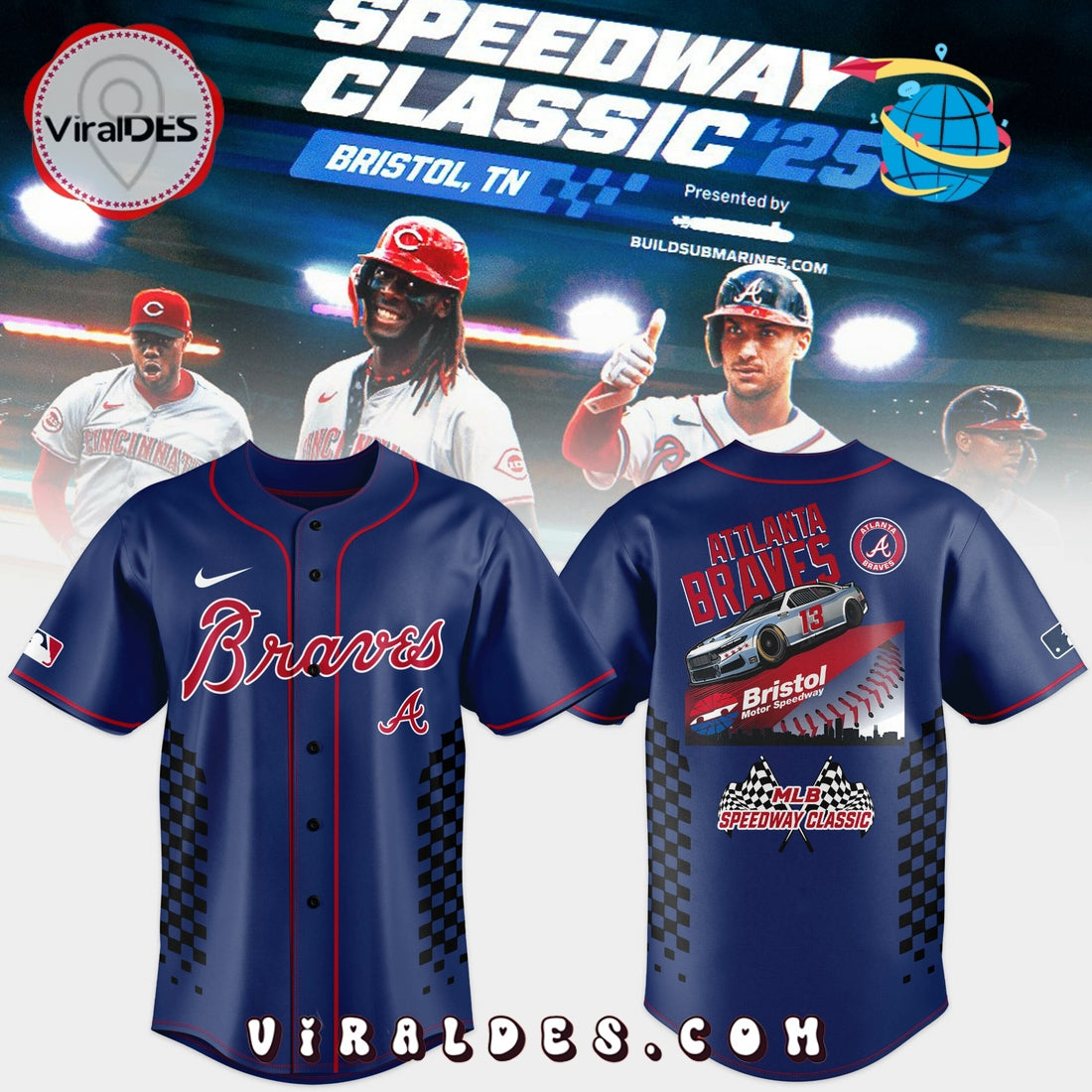 Atlanta Braves MLB Speedway Baseball Jersey