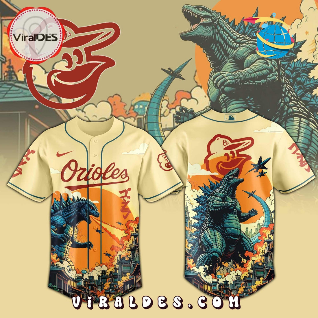 Baltimore Orioles Godzilla Limited Edition Jersey